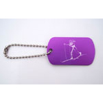 Female Skier Bag Tag