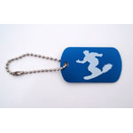 Snowboarder Silhouette Bag Tag