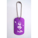 Snowboarder Girl Bag Tag