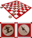 Snowboarding Checkers Sets