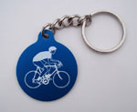 Boy Riding Bicycle Key Chain