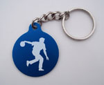 Bowling Man's Silhouette Key Chain